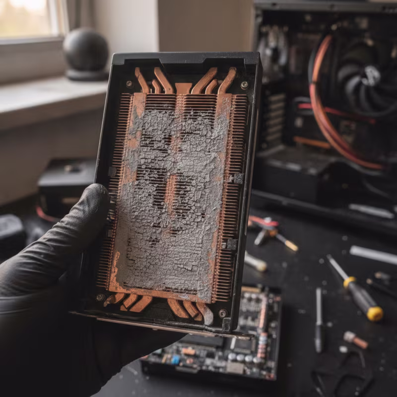 Degradación de la pasta térmica y los thermal pads originales