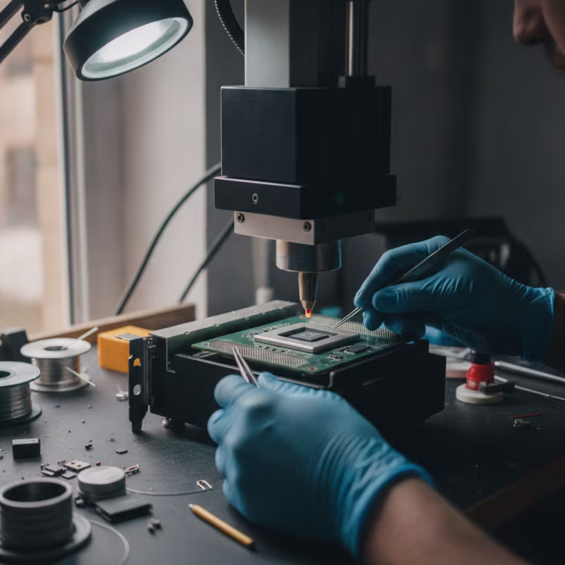 Decide entre reflow temporal o reballing profesional