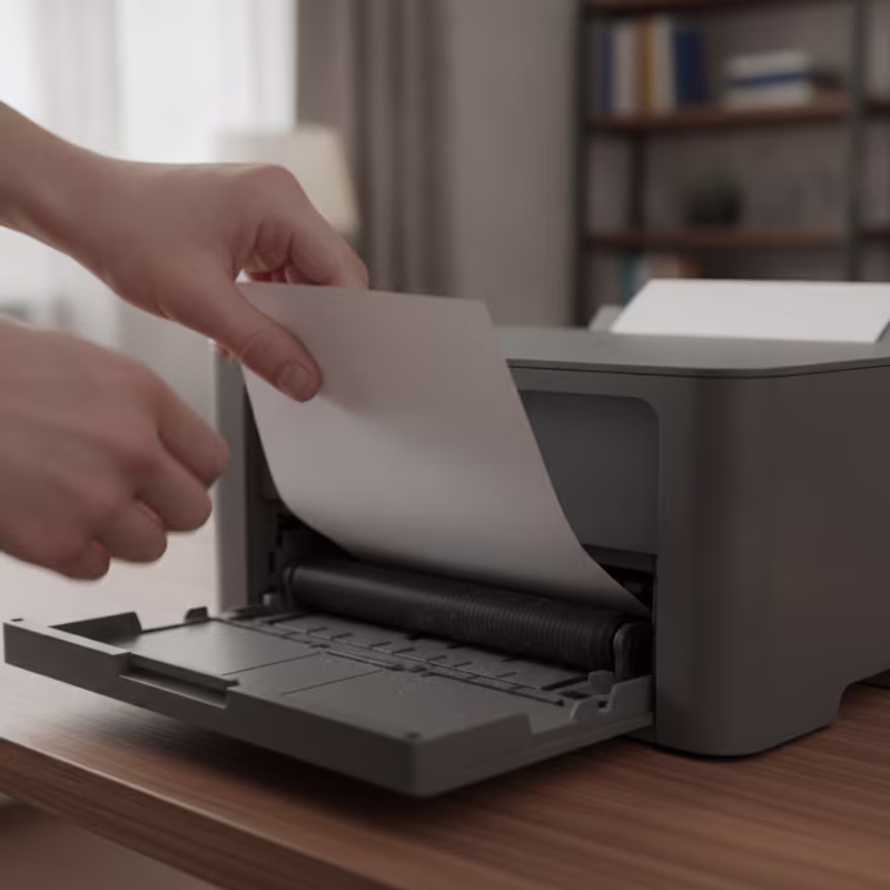Rodillos de arrastre de papel desgastados