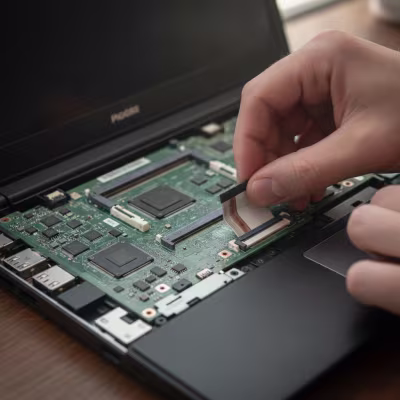 Cable flex: causa habitual en reparación del teclado de un ordenador portátil