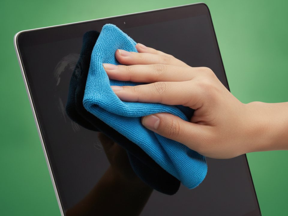 Limpieza especializada de pantalla y revision del estado de la bateria